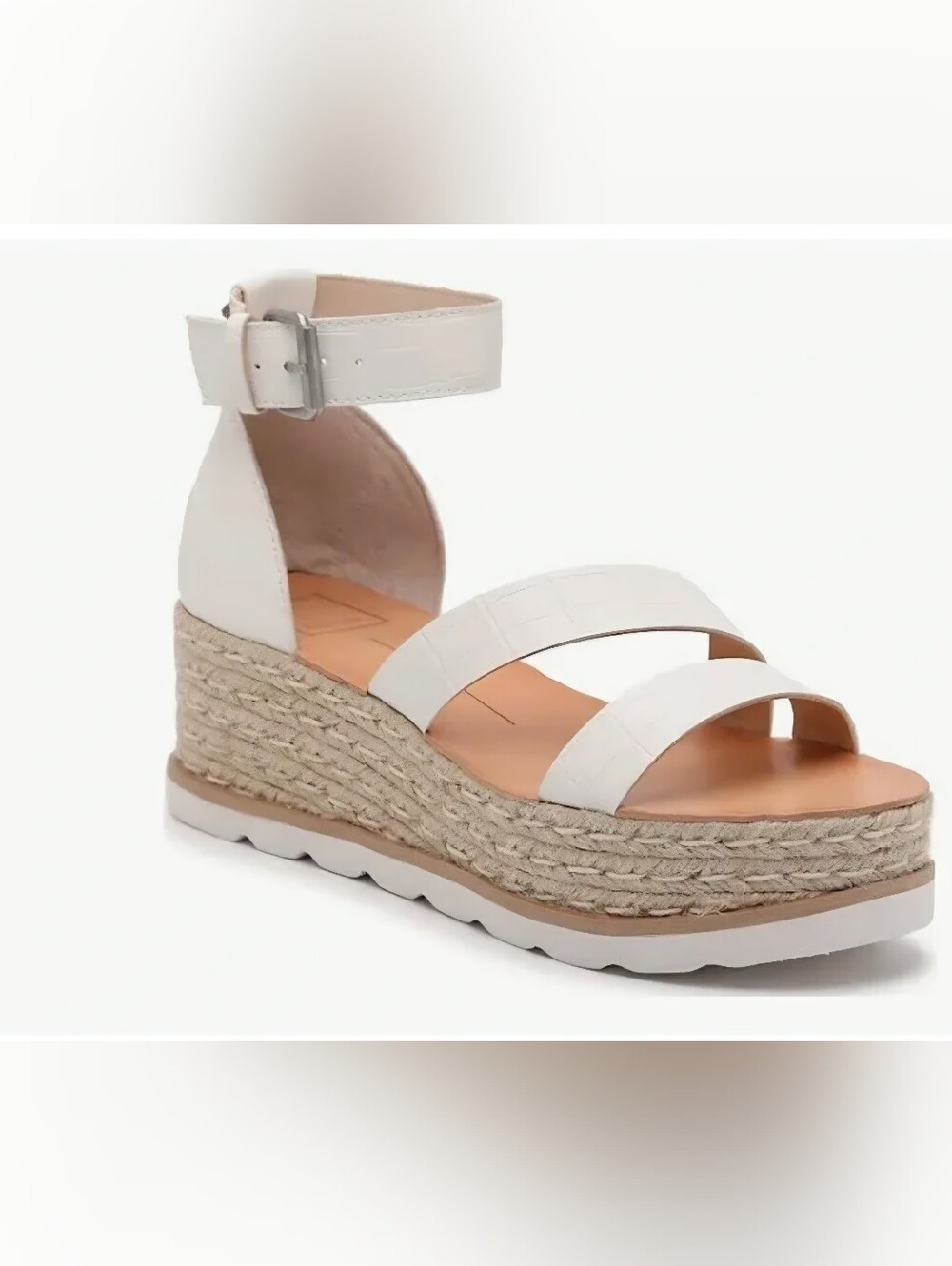 Dolce Vita Liza Espadrille Wedge Sandals in White sz 6